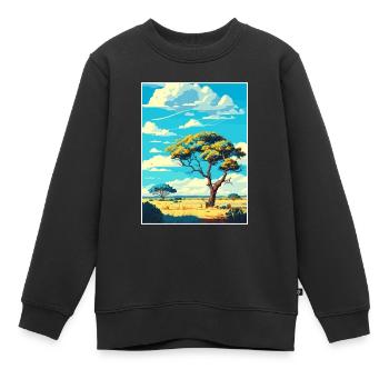 Krüger Nationalpark Südafrika Reiseposter - Kinder Premium Organic Sweatshirt - Schwarz - Vorne - AI Model Kid Female (0cm)