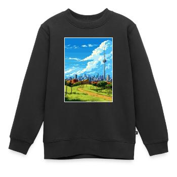 Johannesburg Südafrika Reiseposter Souvenir - Kinder Premium Organic Sweatshirt - Schwarz - Vorne - AI Model Kid Female (0cm)