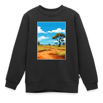 Krüger Nationalpark Südafrika Reiseposter - Kinder Premium Organic Sweatshirt - Schwarz - Vorne - AI Model Kid Female (0cm)