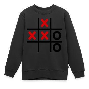 TIC TAC TOE Feld Retro - Kinder Premium Organic Sweatshirt - Schwarz - Vorne - AI Model Kid Female (0cm)