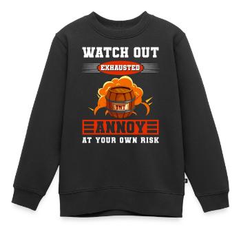 Pyro Highlight Stadion - Kinder Premium Organic Sweatshirt - Schwarz - Vorne - AI Model Kid Female (0cm)