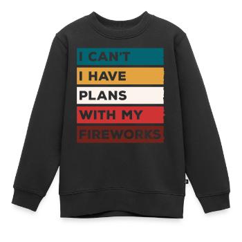 Feuerwerk Pyrotechniker Raketen Fankurve - Kinder Premium Organic Sweatshirt - Schwarz - Vorne - AI Model Kid Female (0cm)