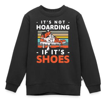 Schuhsammler Frauen Süchtig - Kinder Premium Organic Sweatshirt - Schwarz - Vorne - AI Model Kid Female (0cm)