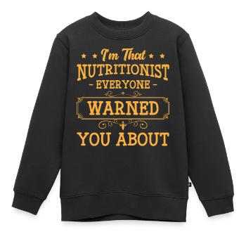 Ernährung Essen Beruf Traumfigur - Kinder Premium Organic Sweatshirt - Schwarz - Vorne - AI Model Kid Female (0cm)