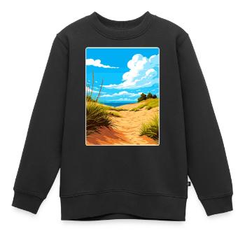 Indiana Dunes Nationalpark Reiseplakat Souvenir - Kinder Premium Organic Sweatshirt - Schwarz - Vorne - AI Model Kid Female (0cm)