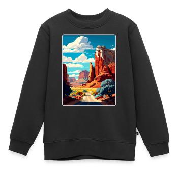 Capitol Reef Nationalpark Reiseposter Souvenir - Kinder Premium Organic Sweatshirt - Schwarz - Vorne - AI Model Kid Female (0cm)