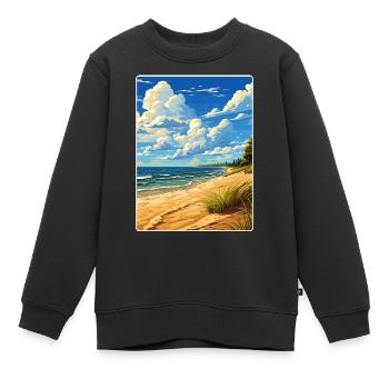 Indiana Dunes Nationalpark Reiseplakat Souvenir - Kinder Premium Organic Sweatshirt - Schwarz - Vorne - AI Model Kid Female (0cm)