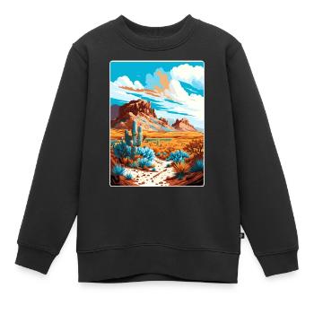 Big Bend Nationalpark Reiseposter Souvenir WPA - Kinder Premium Organic Sweatshirt - Schwarz - Vorne - AI Model Kid Female (0cm)