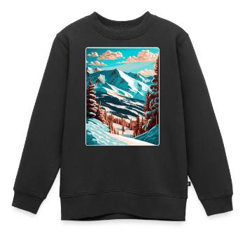 Copper Mountain Colorado Reiseposter Souvenir - Kinder Premium Organic Sweatshirt - Schwarz - Vorne - AI Model Kid Female (0cm)