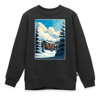 Beaver Creek Ski Reise Poster Souvenir Farbe WPA - Kinder Premium Organic Sweatshirt - Schwarz - Vorne - AI Model Kid Female (0cm)