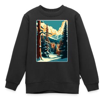 Beaver Creek Ski Reise Poster Souvenir Farbe WPA - Kinder Premium Organic Sweatshirt - Schwarz - Vorne - AI Model Kid Female (0cm)