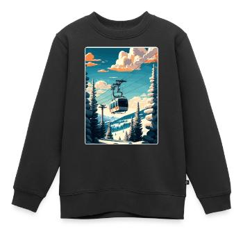 Beaver Creek Ski Reise Poster Souvenir Farbe WPA - Kinder Premium Organic Sweatshirt - Schwarz - Vorne - AI Model Kid Female (0cm)