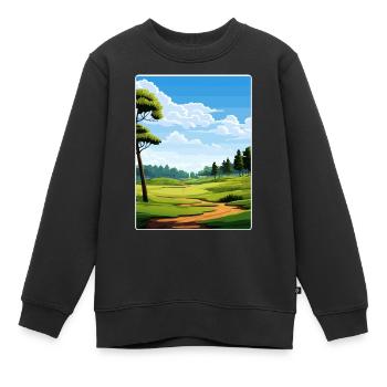 Shadow Creek Golfplatz Reiseposter Souvenir - Kinder Premium Organic Sweatshirt - Schwarz - Vorne - AI Model Kid Female (0cm)