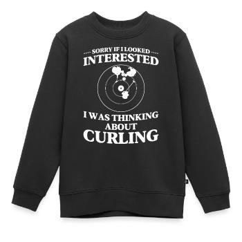 Curler Eisstock Wischer Sportler - Kinder Premium Organic Sweatshirt - Schwarz - Vorne - AI Model Kid Female (0cm)