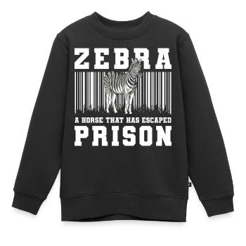 Zebrastreifen Streifen Serengeti Tierschützer - Kinder Premium Organic Sweatshirt - Schwarz - Vorne - AI Model Kid Female (0cm)