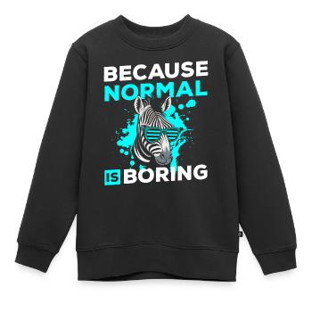 Zebrastreifen Wildnis Pferde Tierschützer - Kinder Premium Organic Sweatshirt - Schwarz - Vorne - AI Model Kid Female (0cm)