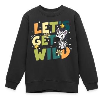 Zebrastreifen Afrika Tierschützer - Kinder Premium Organic Sweatshirt - Schwarz - Vorne - AI Model Kid Female (0cm)