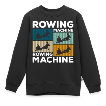 Rudergerät Sport Ausdauer Rudertraining - Kinder Premium Organic Sweatshirt - Schwarz - Vorne - AI Model Kid Female (0cm)