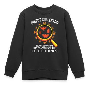 Insektensammler Entomologie Entomologe Käferliebhaber - Kinder Premium Organic Sweatshirt - Schwarz - Vorne - AI Model Kid Female (0cm)