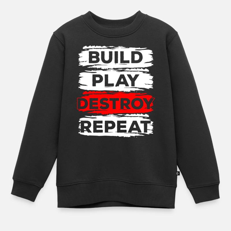 Blocs de serrage Souvenirs d’enfance - Sweat Premium enfant bio - noir