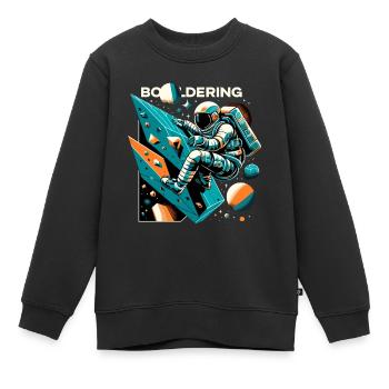 Bouldern Astronaut Raumfahrer Geschenk - Kinder Premium Organic Sweatshirt - Schwarz - Vorne - AI Model Kid Female (0cm)