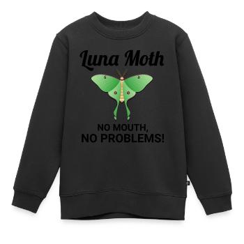 Motte nachtaktives Tier Insektensammler Entomologie - Kinder Premium Organic Sweatshirt - Schwarz - Vorne - AI Model Kid Female (0cm)