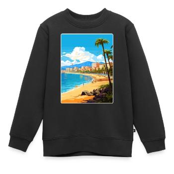Playa de las Americas Spanien Reiseposter Souvenir - Kinder Premium Organic Sweatshirt - Schwarz - Vorne - AI Model Kid Female (0cm)