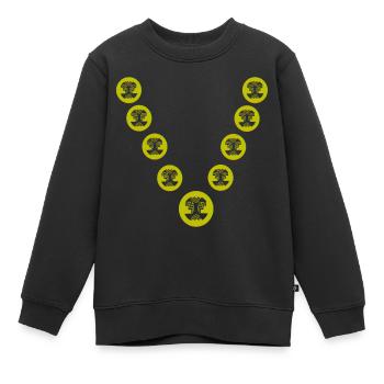 Kette - Kinder Premium Organic Sweatshirt - Schwarz - Vorne - AI Model Kid Female (0cm)