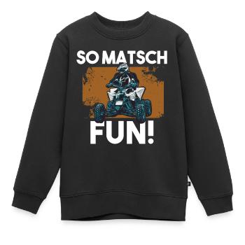 Quad - Kinder Premium Organic Sweatshirt - Schwarz - Vorne - AI Model Kid Female (0cm)