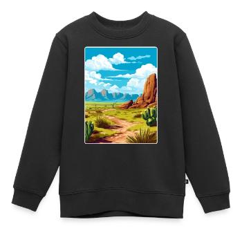 Big Bend Nationalpark Reiseposter Souvenir WPA - Kinder Premium Organic Sweatshirt - Schwarz - Vorne - AI Model Kid Female (0cm)