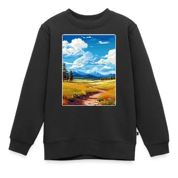 Affiche de voyage du parc national du Grand Bassin - Sweat Premium enfant bio - noir - Devant - AI Model Kid Female (0cm)