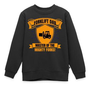 Gabelstaplerfahrer Vater Fahrer für schwere Geräte Lustig - Kinder Premium Organic Sweatshirt - Schwarz - Vorne - AI Model Kid Female (0cm)