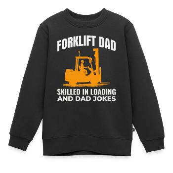 Gabelstaplerfahrer Vater Fahrer für schwere Geräte Lustig - Kinder Premium Organic Sweatshirt - Schwarz - Vorne - AI Model Kid Female (0cm)