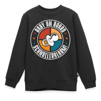Baby on Board - Kinder Premium Organic Sweatshirt - Schwarz - Vorne - AI Model Kid Female (0cm)