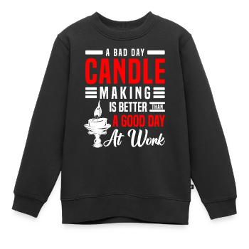 Kerze Wärme Liebe - Kinder Premium Organic Sweatshirt - Schwarz - Vorne - AI Model Kid Female (0cm)