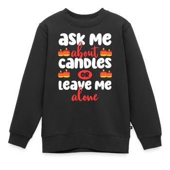 Kerzen Wachs Partner - Kinder Premium Organic Sweatshirt - Schwarz - Vorne - AI Model Kid Female (0cm)