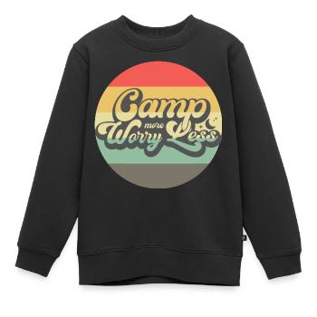 Camp more Vintage - Kinder Premium Organic Sweatshirt - Schwarz - Vorne - AI Model Kid Female (0cm)