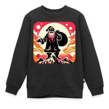 Weihnachtsmann im Gebirge - Kinder Premium Organic Sweatshirt - Schwarz - Vorne - AI Model Kid Female (0cm)