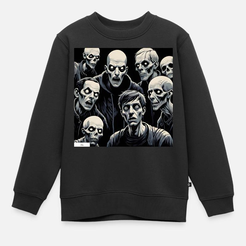 Zombies! Freunde? - Kinder Premium Organic Sweatshirt - Schwarz