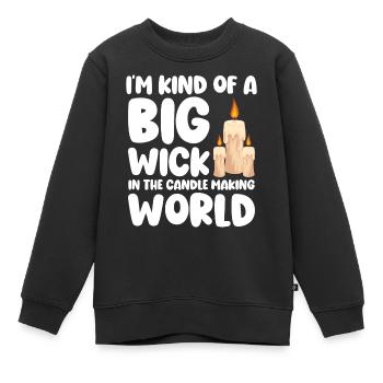 Kerze Date Warm Leidenschaft - Kinder Premium Organic Sweatshirt - Schwarz - Vorne - AI Model Kid Female (0cm)