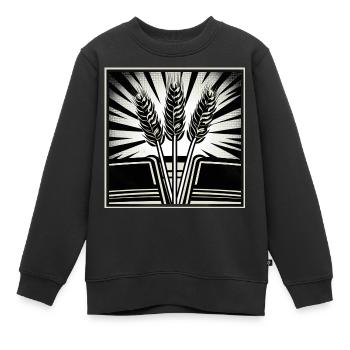 3 Ähren Getreide Weizen - Kinder Premium Organic Sweatshirt - Schwarz - Vorne - AI Model Kid Female (0cm)