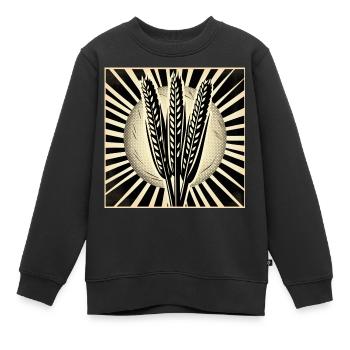 3 Getreide Ähren Weizen - Kinder Premium Organic Sweatshirt - Schwarz - Vorne - AI Model Kid Female (0cm)