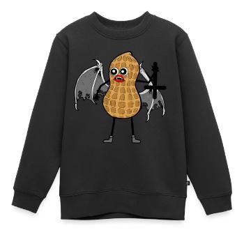 Halloween Erdnuss Antichrist Kreuz Vampir Nuss - Kinder Premium Organic Sweatshirt - Schwarz - Vorne - AI Model Kid Female (0cm)