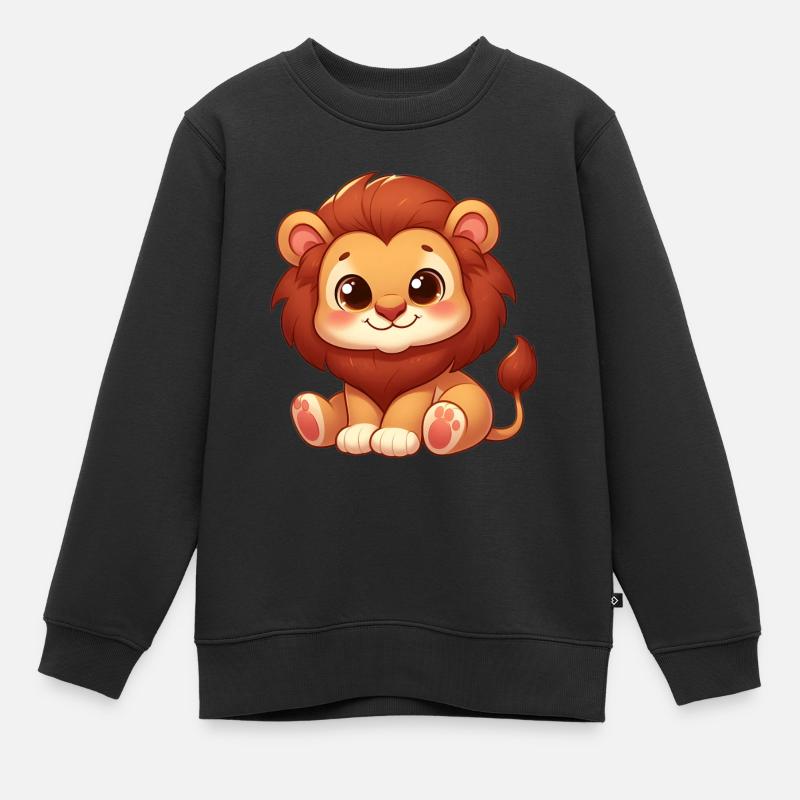Petit Lion Mignon - Sweat Premium enfant bio - noir