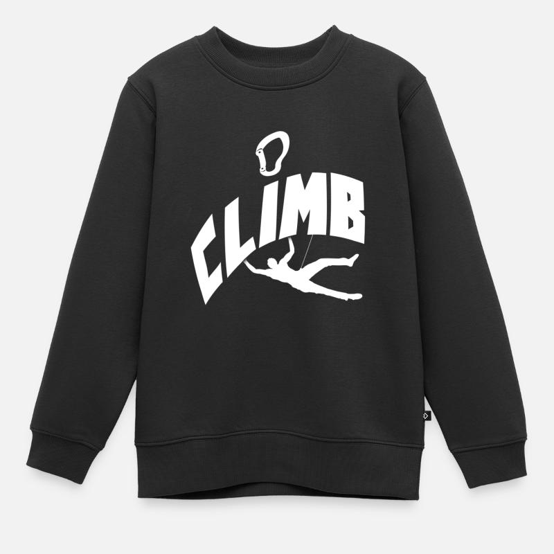 Klettern - Kinder Premium Organic Sweatshirt - Schwarz