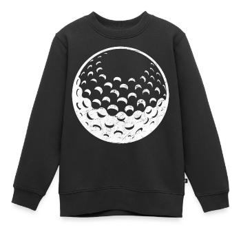 Golfball Balle de golf Golfer Golfen - Sweat Premium enfant bio - noir - Devant - AI Model Kid Female (0cm)