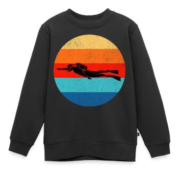 Tauchen Taucher - Kinder Premium Organic Sweatshirt - Schwarz - Vorne - AI Model Kid Female (0cm)