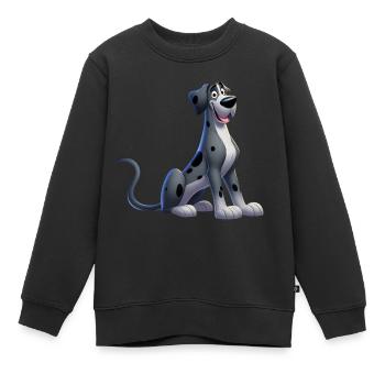 dogue allemand - Sweat Premium enfant bio - noir - Devant - AI Model Kid Female (0cm)
