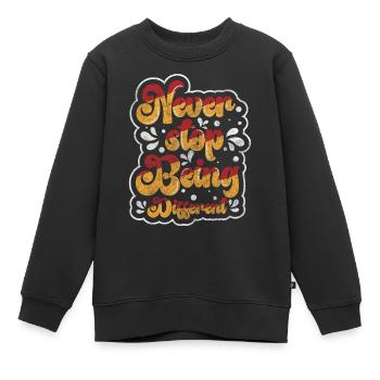 Individuel Différent Respect Spécial - Sweat Premium enfant bio - noir - Devant - AI Model Kid Female (0cm)