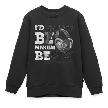 Fête Musiciens Foule Vie - Sweat Premium enfant bio - noir - Devant - AI Model Kid Female (0cm)